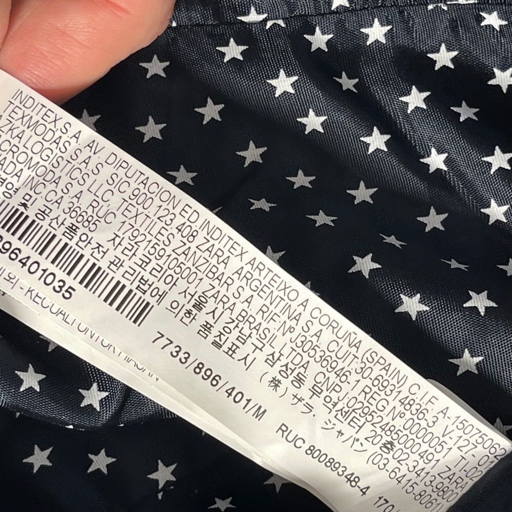 Zara Basic Blue Herringbone Lined Blazer With Elb… - image 6